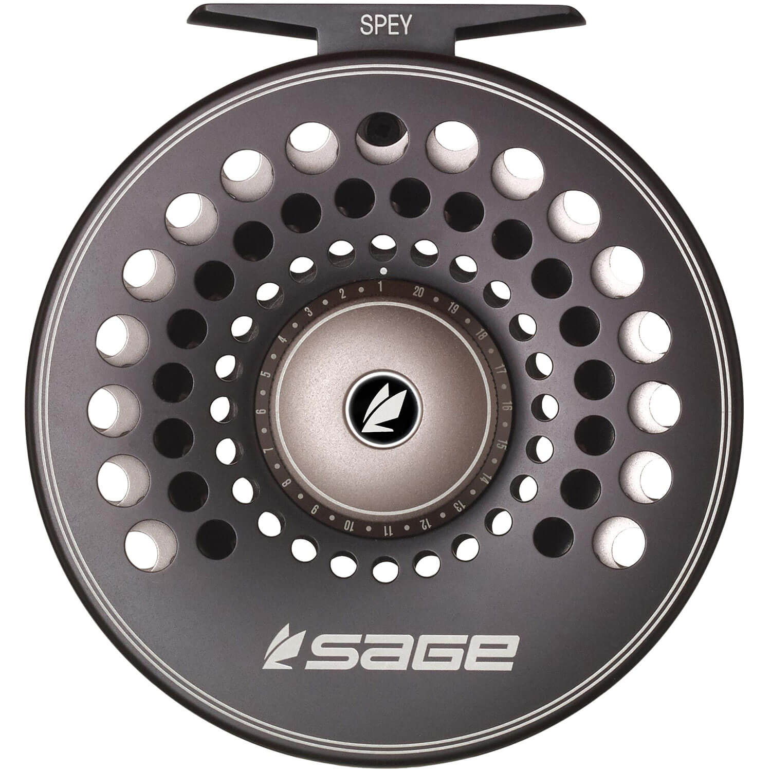Sage Spey Reel 6/7/8 - Stealth/Silver