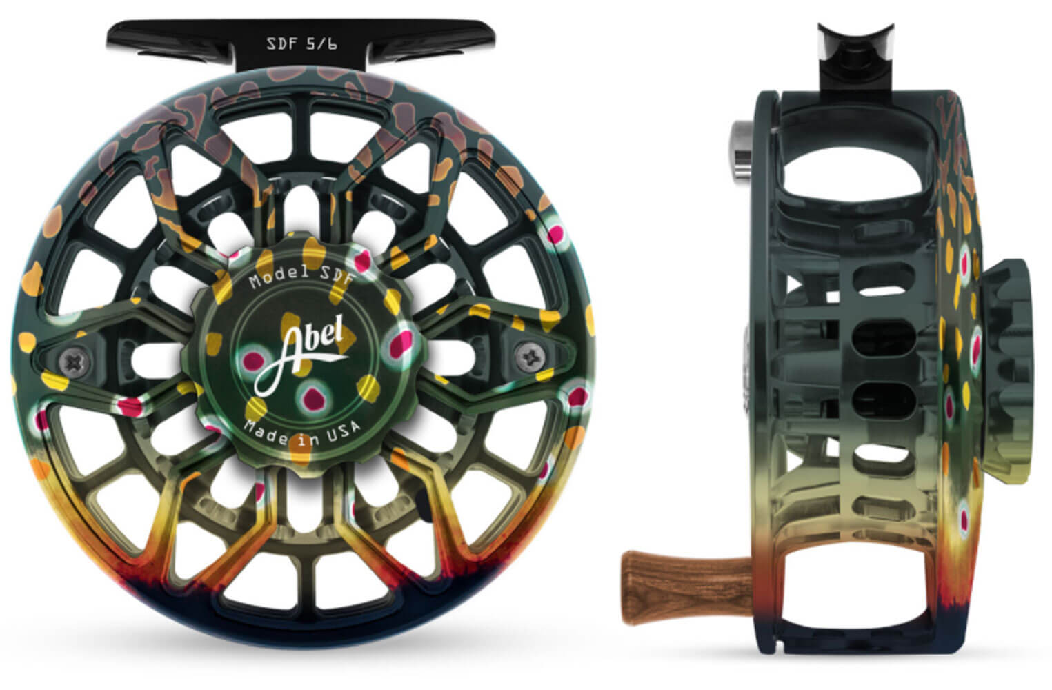 Abel SDF 5/6 reel, Native Brook Trout (IN STOCK)