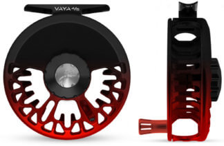 Abel Vaya 4/5 reel, Black Red Fade (IN STOCK)