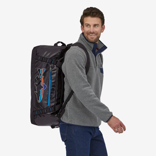 Patagonia Black Hole Duffel 55 Black With Fitzroy Trout3