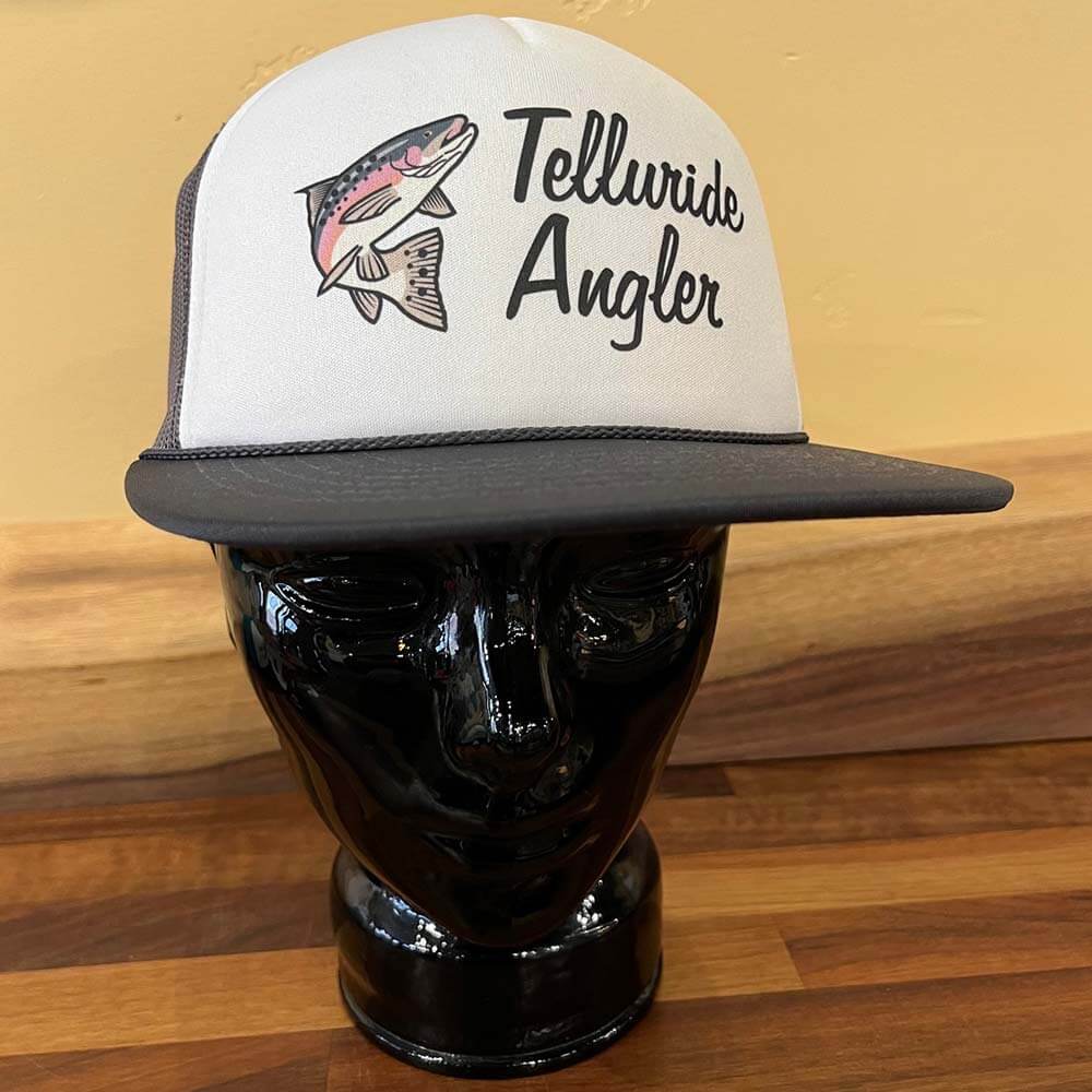 Telluride Angler Logo Hat, Foam Trucker, Charcoal