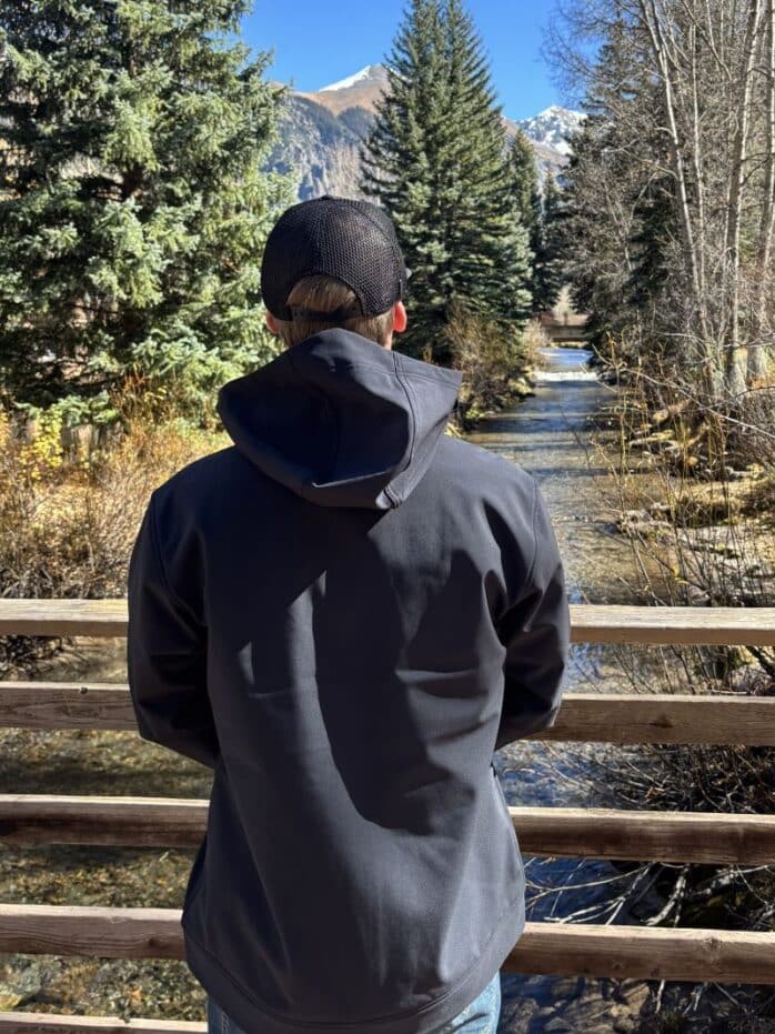 Simms Rogue Hoody Black Logo - Telluride Angler