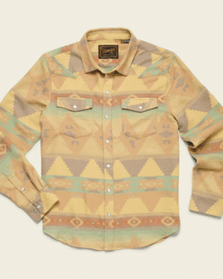 Howler Bros Sheridan Flannel Mitla Motifs Old Gold