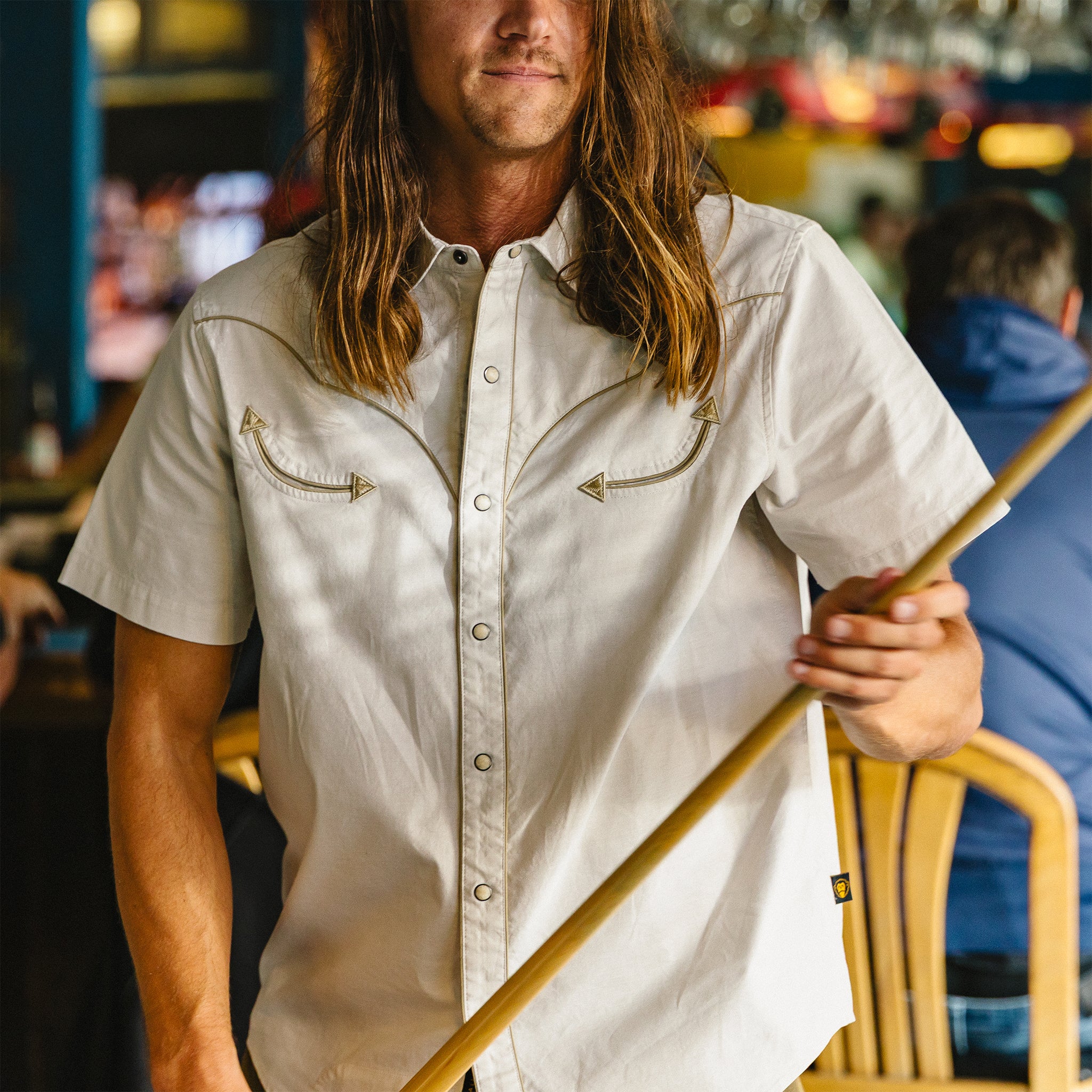 S26 SS Shirts Broncbuster Snapshirt Sand Group S26 SS Shirts Broncbuster Snapshirt Sand Lifestyle 02 Tan